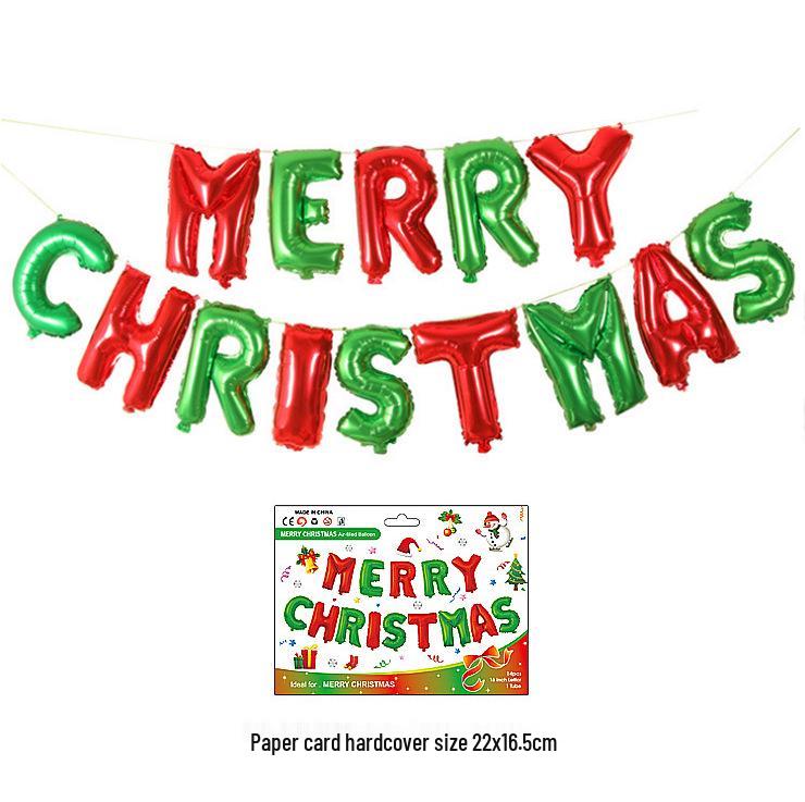 Merry Christmas Foil Balloon Set - Party Decorations
