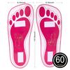60 Pairs(120 Feets) Disposable Pink Tanning Feet Pads Sunless Airbrush Spray Tent Protect Foot Shaped Spray Tan Sandals