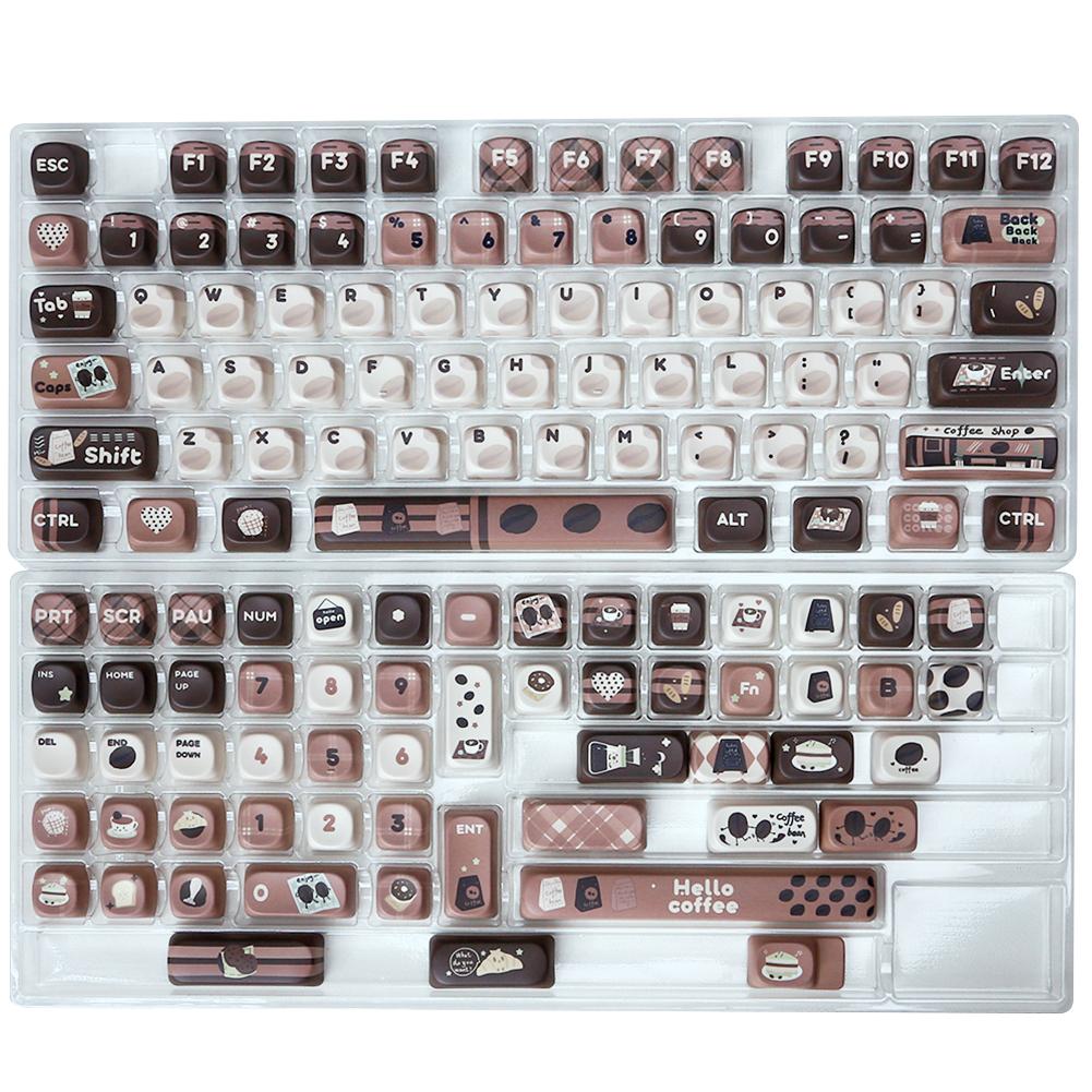 131 Keys Set PBT Keycaps Set Mechanical Keyboard Keycaps Cute Keycaps PBT Customized DIY Key Caps Kit for Mechanical Keyborad