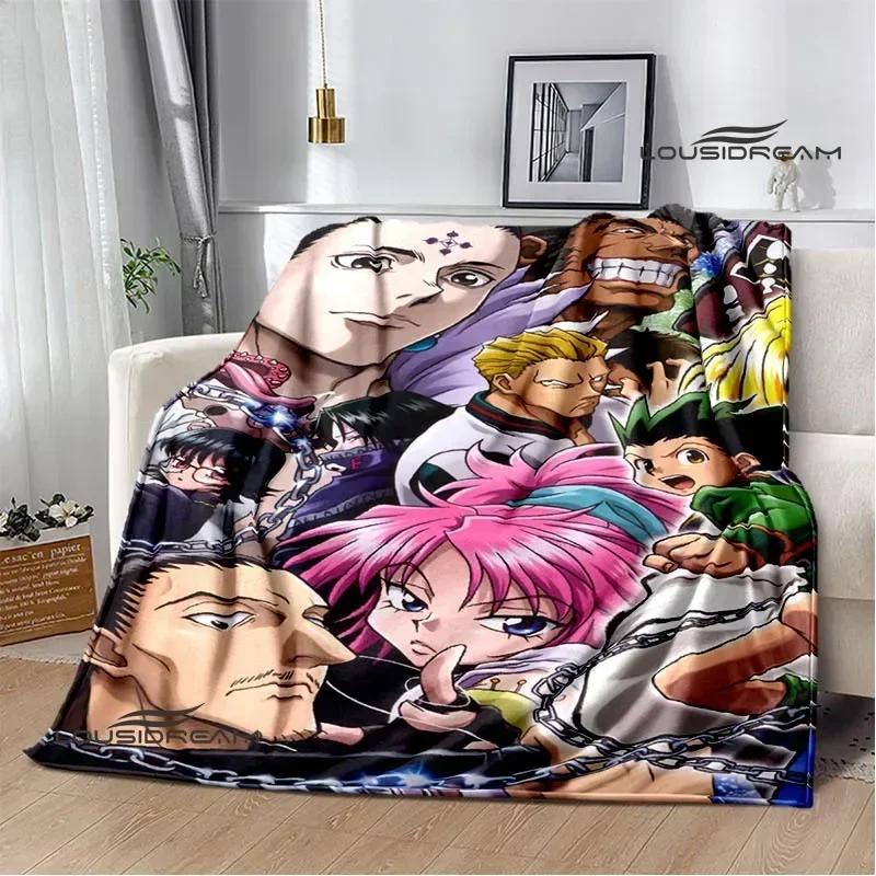 HUNTER×HUNTER Cartoon Printed blankets Picnic blanket Flange Warm blanket Home travel blankets bed linings birthday gift