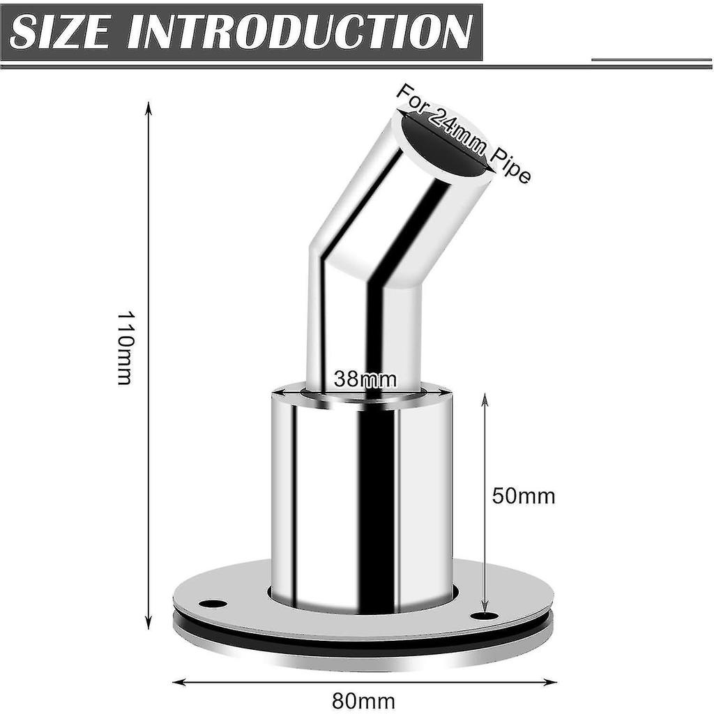 24mm Door-Huid Uitlaat Skin Fitting, Roestvrij Staal 135 Graden Marine Uitlaat Fitting Pijp Marine Hardware Accessoires - J