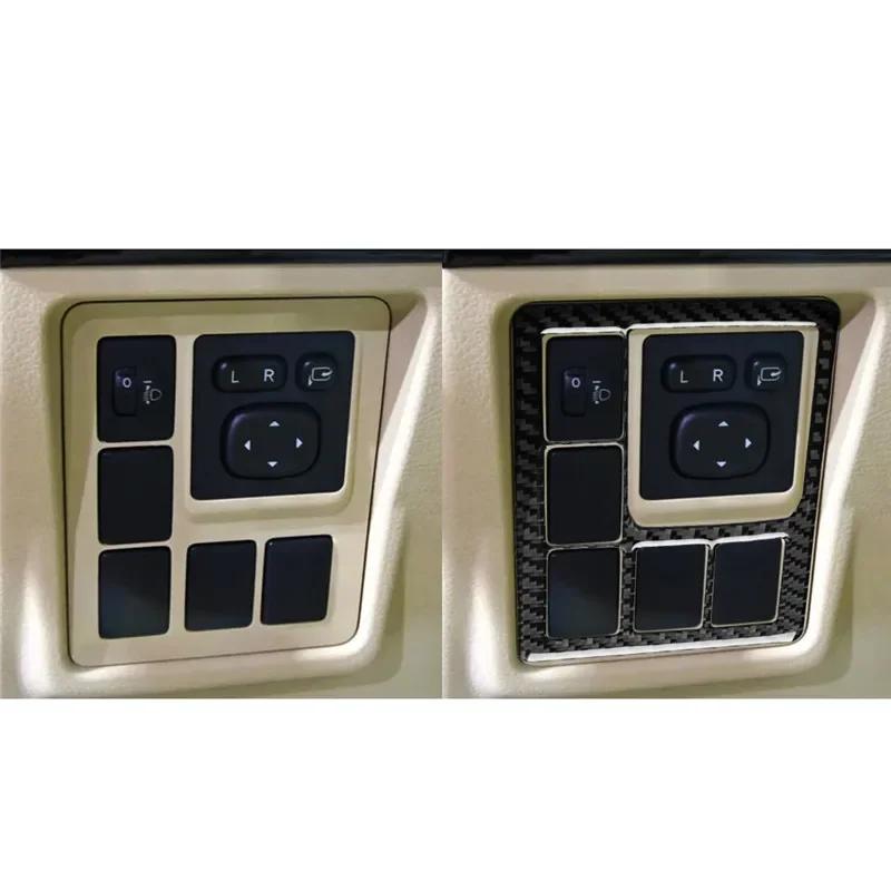 Hodí se pro Toyota Land Cruiser Prado 2010-2017 Kryt ozdobného panelu spínací skříňky světlometů z uhlíkových vláken samolepka na auto 3D