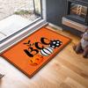 Halloween Pumpkin Carpet Mat BOO! Text Rug Vintage Truck Ghost Bats Spooky Non-Slip Home Decoration Orange Beige Floor Mats