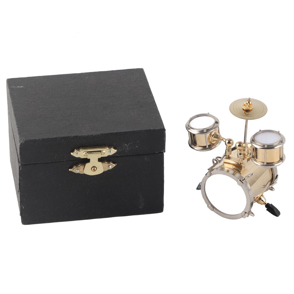 Miniature Musical Instrument Replica Drum Set Ornament Drummer Gift