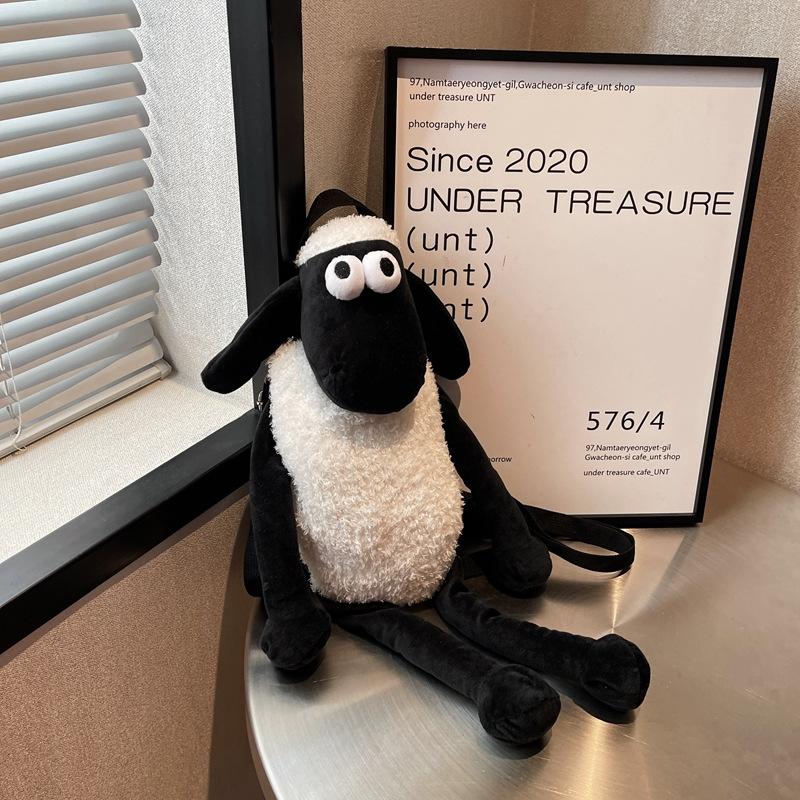 Shaun das Schaf Plüsch Rucksack Zeichentrickfigur Schultasche Große Kapazität 50x25x10cm