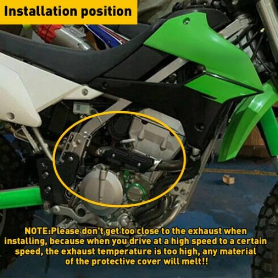 Exhaust Muffler Pipe Heat Cover Shield Heel Guard Protector For Honda Kawasaki