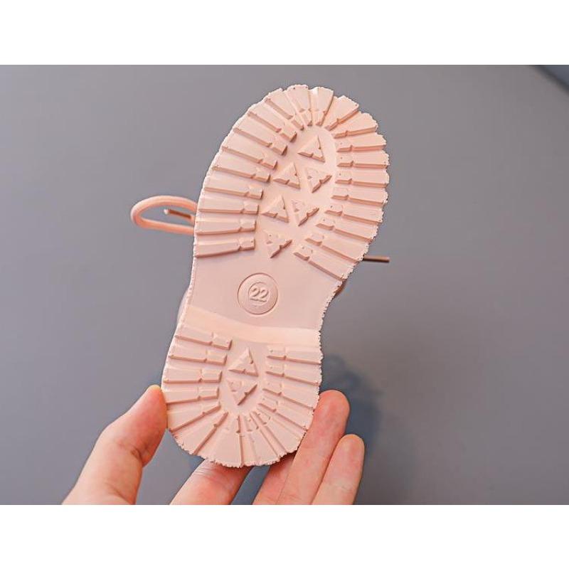 Fashion versatile children's warm short boots boys British style velvet single boots