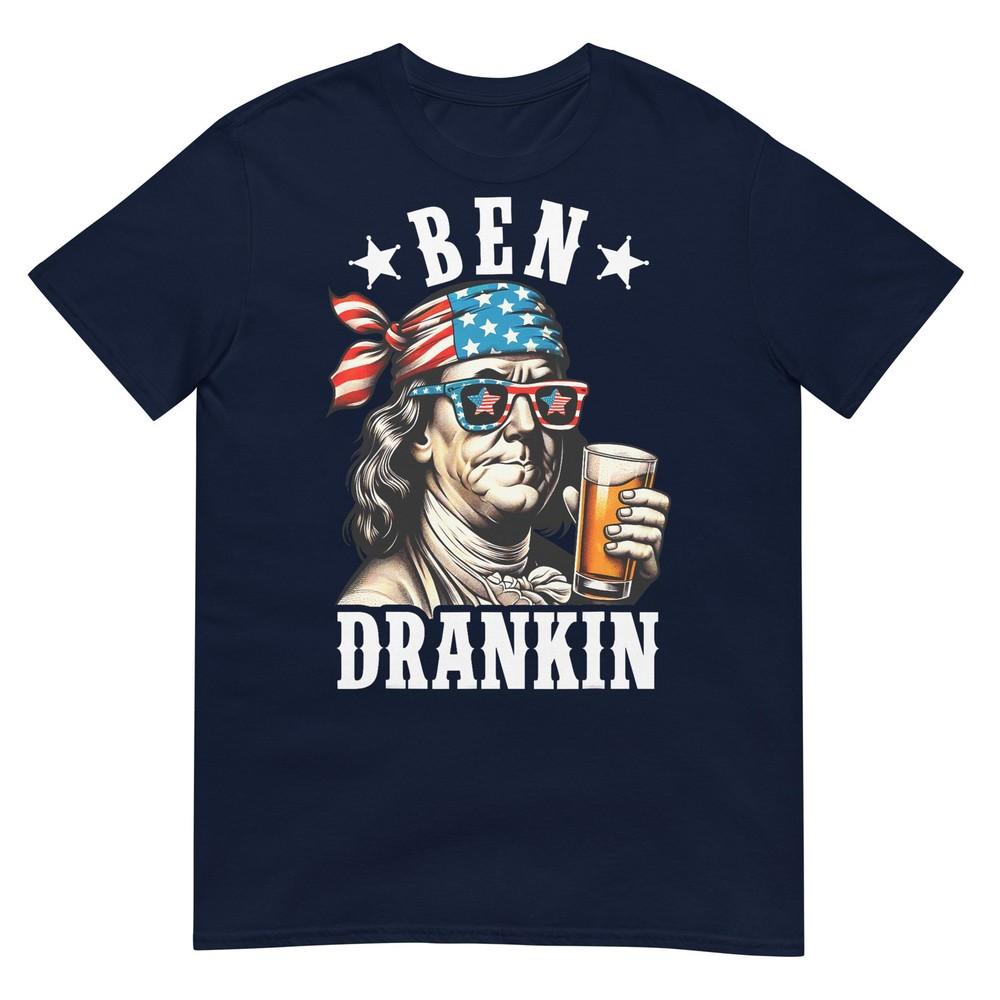 Ben Drankin Benjamin Franklin Unisex Unisex 4th Of July Usa Flag Tshirt S