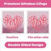 Bow Flower Rose Glass Electrostatic Film PVC Flower Electrostatic Decal  Store