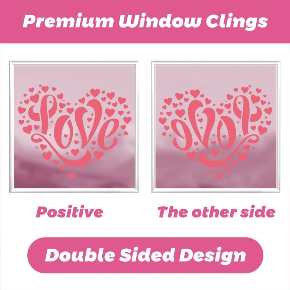 Bow Flower Rose Glass Electrostatic Film PVC Flower Electrostatic Decal Store