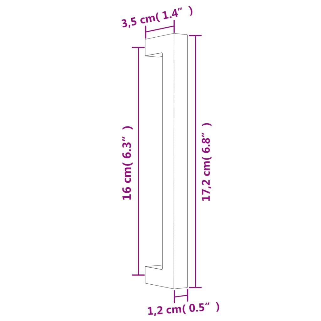 Furniture Handles 20 Pcs Silver 160 Mm Stainless Steel