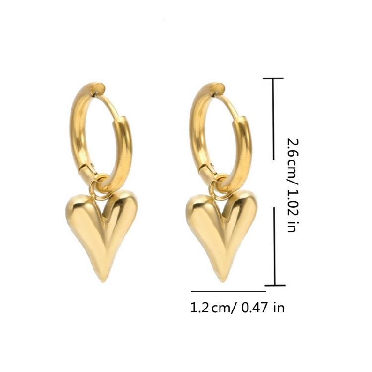 Fashion Forward Heart Ear Rings Heart Huggie Hoop Earrings for Fashion Lovers