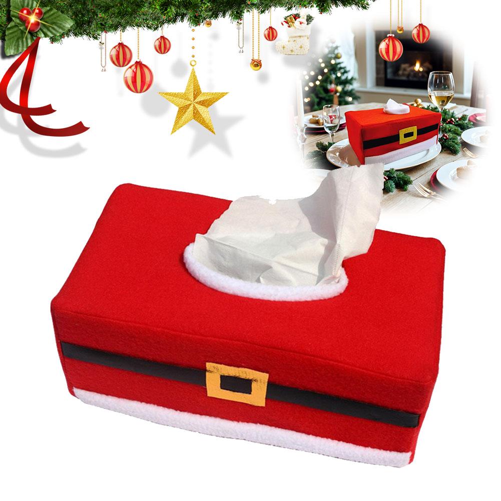 25.5X14X9.5CM Christmas Tissue Box Santa Claus Party Venue Decoration Christmas Supplies Christmas Home Decor