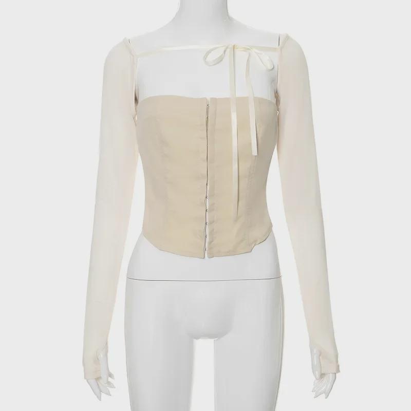 

Y23TP705 Женский зимний облегающий сетчатый однотонный свитер с длинными рукавами на пуговицах Large абрикосовый