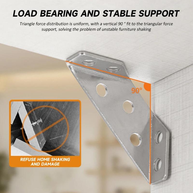 30pcs Stainless Steel Furniture Corner with Screws Corner Brace Angle Corner Bracket for Shelves Wood Furniture Chair Drawer Cabinet