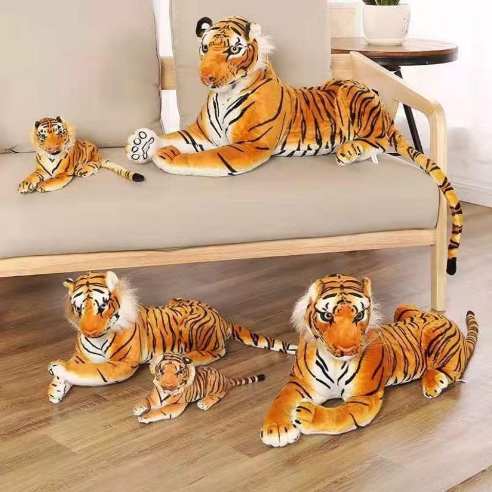 50/75cm Riesige Lebensechte Tiger Plüschtiere Weiche Wildtiere Simulation Weiß Brauner Tiger Puppe Anime Kinder Kinder Geburtstagsgeschenke