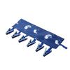Clothes Socks Hanger with 6 Clips Strong Load-bearing Fastener Tape Design Folding Clothes Hanger Clips Towel Drying Rack