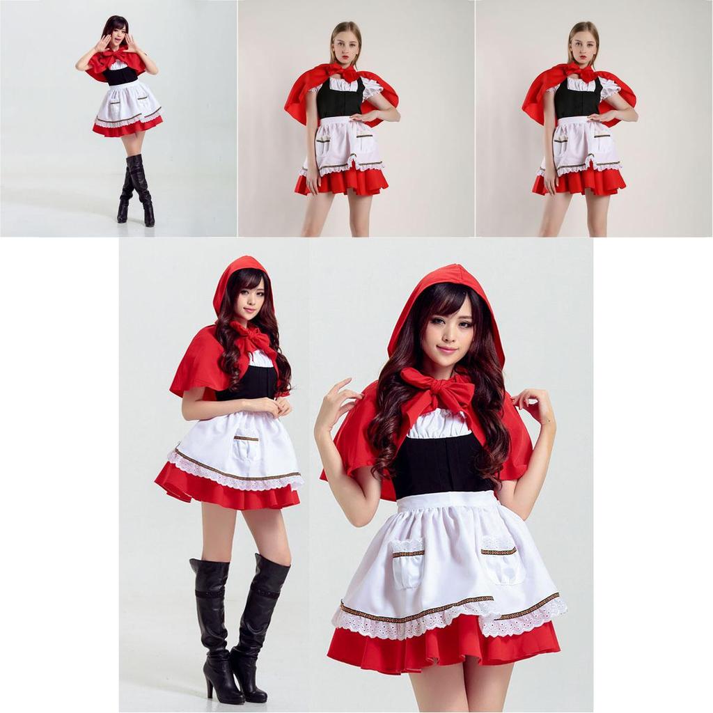 Enchanting Cosplay Christmas Princess Dress Little Red Riding Hood For Adults