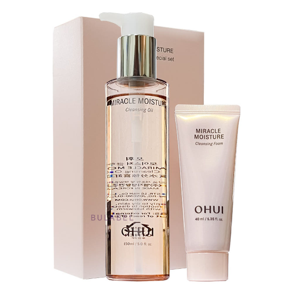 O HUI Miracle Moisture Cleansing Oil Special / Main Product 150ml + Foam 40ml, 1 Set