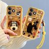 KEYSION Shockproof Case for Realme Note 80 with Lanyard Soft Silicone Cute 3D Cartoon Doll Phone Cover for Realme Note 80