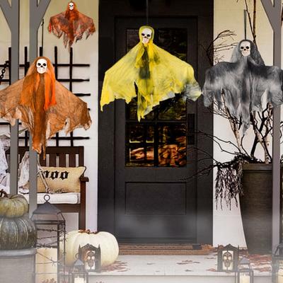 Halloween Hanging Skull Ghost Ornament Haunted House Decoration Horror Props Halloween Party Home Indoor Outdoor Yard Bar Decor