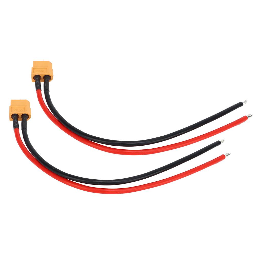 2PCS Power Adapter Cable Silicone AWM14 XT60 Male Head Fireproof Power Converter Cord for Electric