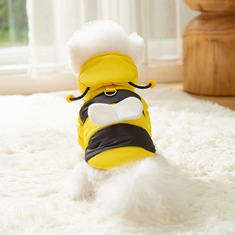 

Pet Winter Clothing Transformation Clothing Little Bee Two-legged Down Cotton Clothing Puppy Dog Cat Warm Two-legged Cat Clothing XXL (recommended weight 15-10kg)