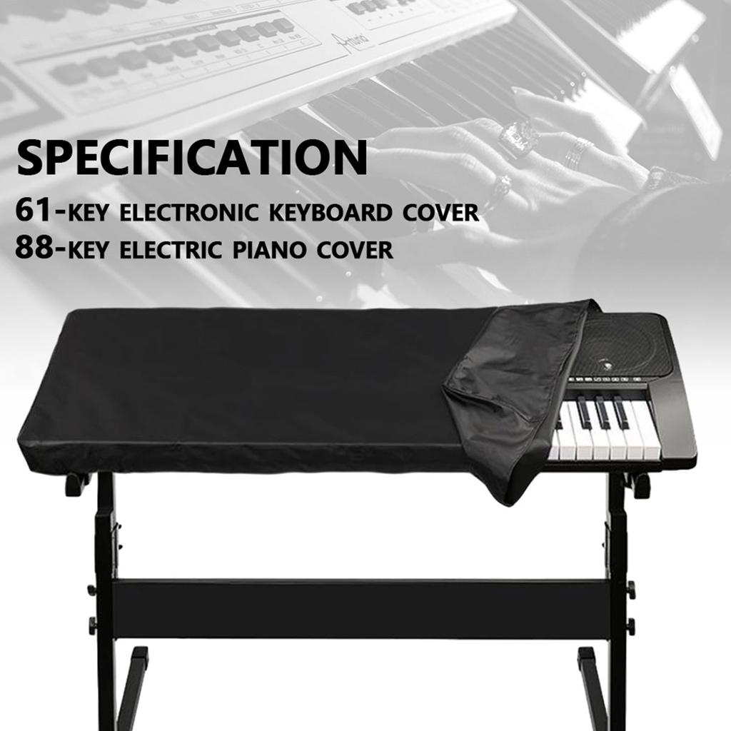 61/88-Key Electronic Piano Cover Dustproof Waterproof Musical Instrument Protector Keyboard Cover with Adjustable Drawstring