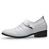 Fashion Men's Business Genuine Leather White Shoes Mens Dress Shoes Luxury Shoes Men Designers Wedding Shoes for Men 7CM Increasing