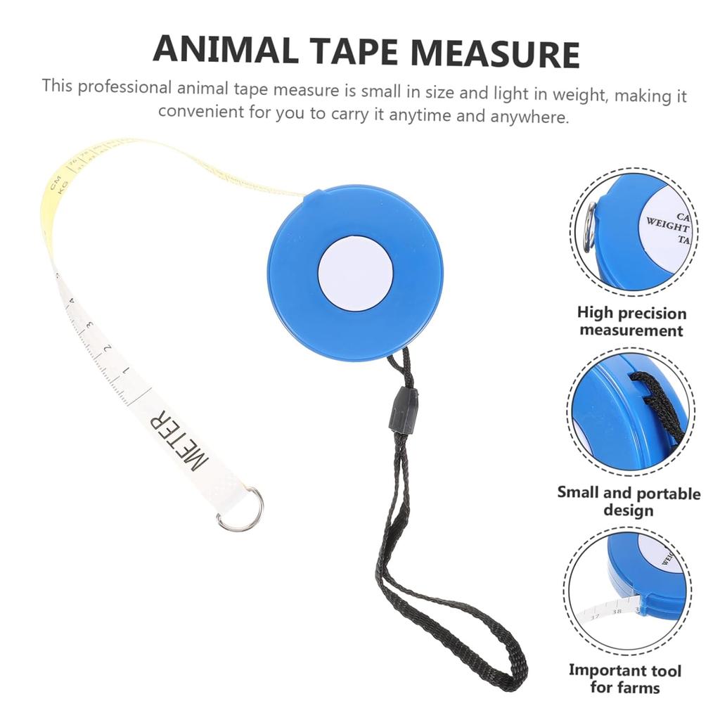 Gadpiparty Livestock Measuring Tape for Cattle, Pigs & Goats - Heavy Duty Weight Tape Measure with Chest Circumference Guide - Portable, Body