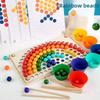 Wooden Rainbow Clamp Bead Fitting Toy For Kids Educational Logic Development And Parentchild Games
