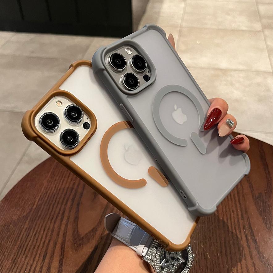 Phone Case For iPhone 16E 15 14 16 Plus 11 12 13 16 Pro Max Magnetic Wrist Strap Magsafe Lanyard Protector Shockproof Cover