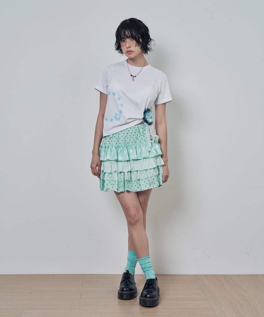 Lujeoseukeulleob Circle Star Logo Short Sleeve T-Shirt White