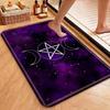 Dark Baphomet Grimoire Pentagram Patterned Rug Durable Stainresistant Easyclean Carpet For Bathroom Kitchen Home Decor Valentine'S Day Gift