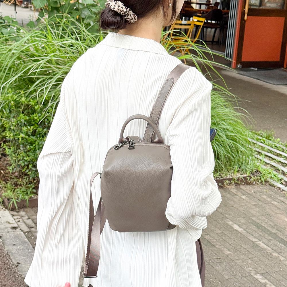 Escallia DKES_8583 Womens Leather Mini Backpack Color Backpack
