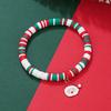 European and American Christmas popular soft pottery bracelet, elk snowman Christmas tree alloy pendant, gift jewelry