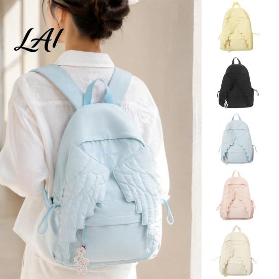 Zaino ad Ala d'Angelo per Donne Ragazze Leggero in Nylon Borsa per Ragazze Scolastiche Grande Zaino per Libri Daypack Borsa Essenziale per Viaggi Outdoor Pendolarismo