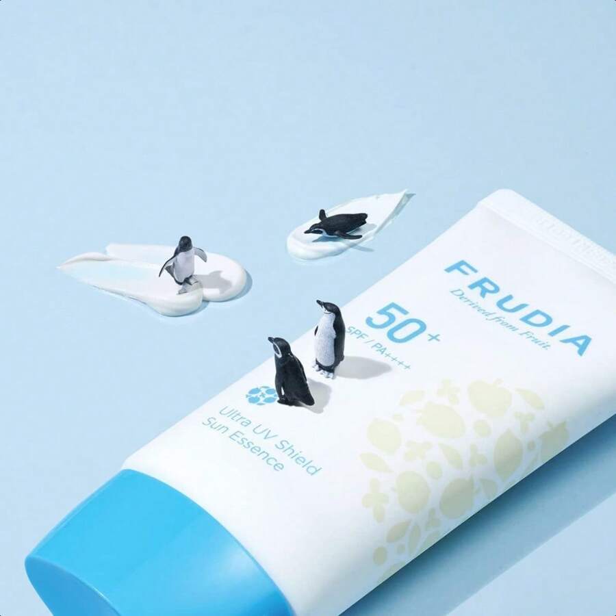 FRUDIA Cremă de Zi cu Protecție Solară Esență SPF 50g | Cremă de Față Hidratantă Organică Vegană Hidratant de Față Pentru Piele Uscată