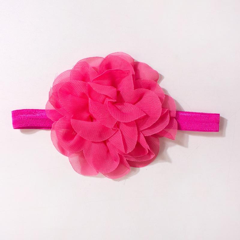 New baby headband, cute solid color flower children's headscarf, thin baby hair accessories in summer