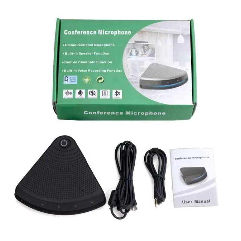 Конференц-динамик и микрофон, USB и Bluetooth-динамик с 3 микрофонами с шумоподавлением для домашнего офиса, совместимый с iOS и Android