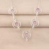 Rose Chalcedony Gemstone Silver Necklace, 925 Sterling Silver Handmade Necklace, Wedding Necklace, Elegant Bridal Necklace RN-2-20