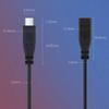5pcs 2pin 4pin Wire USB 2.0 Type C Male female Plug Extension Welding Type USB-C DIY Repair Cable Charger Connector