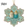 Decorative Window Wall Hangings Snowman Friend Acrylic Hanging Ornament, 2D Xmas Tree Decor with Warm Friendship Engraved Gratitude Keepsakes Message,