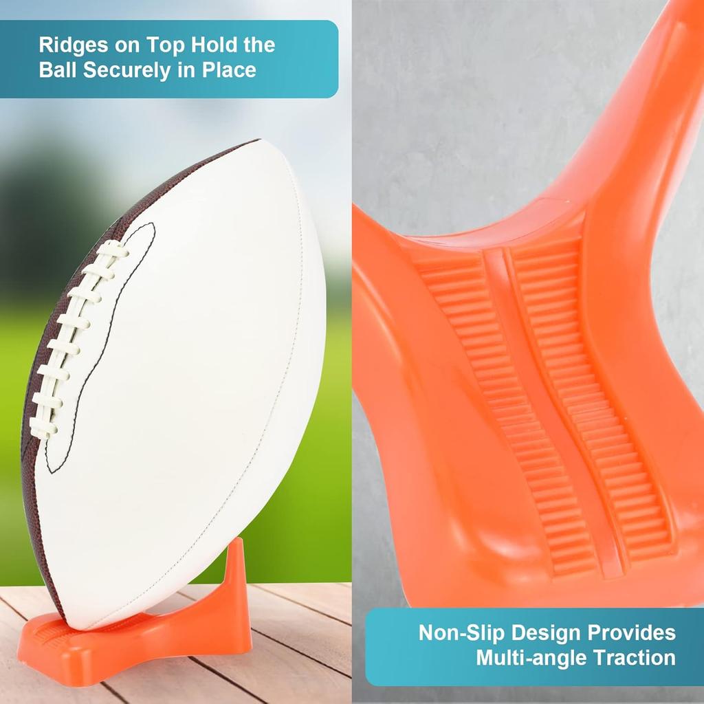 Eastgoing 6 Pcs Football Style Kicking Tee,Football Display Stand Compatible for All Ball Sizes,Football Kickoff Stand for Kickoff Practice Equipment