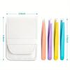 Colorful Eyebrow Tweezer Hair Beauty Fine Hairs Puller Stainless Steel Slanted Eye Brow Clips Removal Makeup Tools