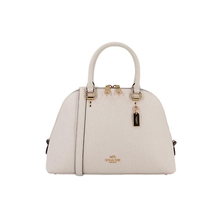 

New COACH Katy Leather Dome Bag Shoulder Bag Crossbody Bag Handbag Women s White 2553-IMCHK 31.0*9.9*20.1CM