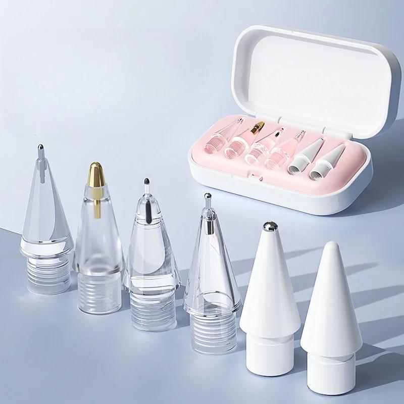 Replaceable Pencil Tips For Apple Pencil 1 2 3 Soft Silicone Protective Cap Touch Screen Stylus Pen Nibs For IPencil 1st 2nd Gen