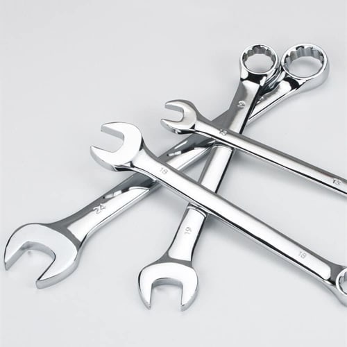 CRV Combination Wrench, Single-Ended, Car Maintenance, Mirror Finish (23mm)