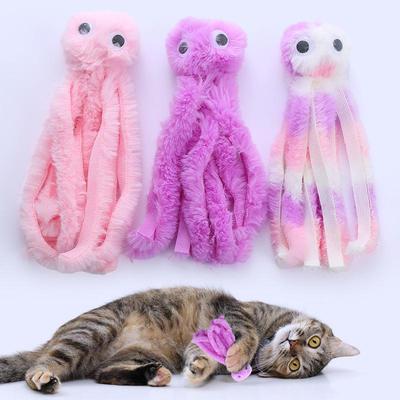 Octopus Cat Teaser Stick - Teething Toy for Kittens and Cats