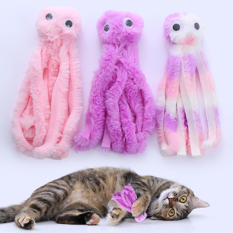 Plush Octopus Interactive Cat Toy - Self-Play Design